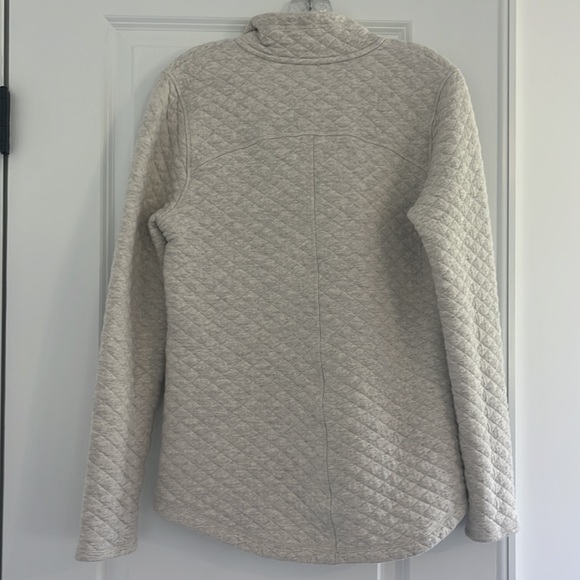 EUC Cream Quilted Duluth Pullover Quarter Snap - Picture 4 of 4